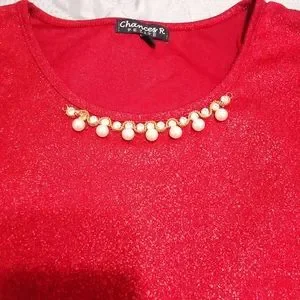 Chances R | Tops | Chances R Women Size Pm Bright Red Color | Poshmark